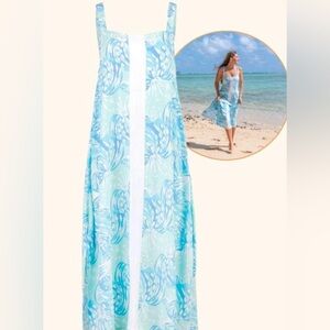 Lilibridge Blue Tropics Midi Dress